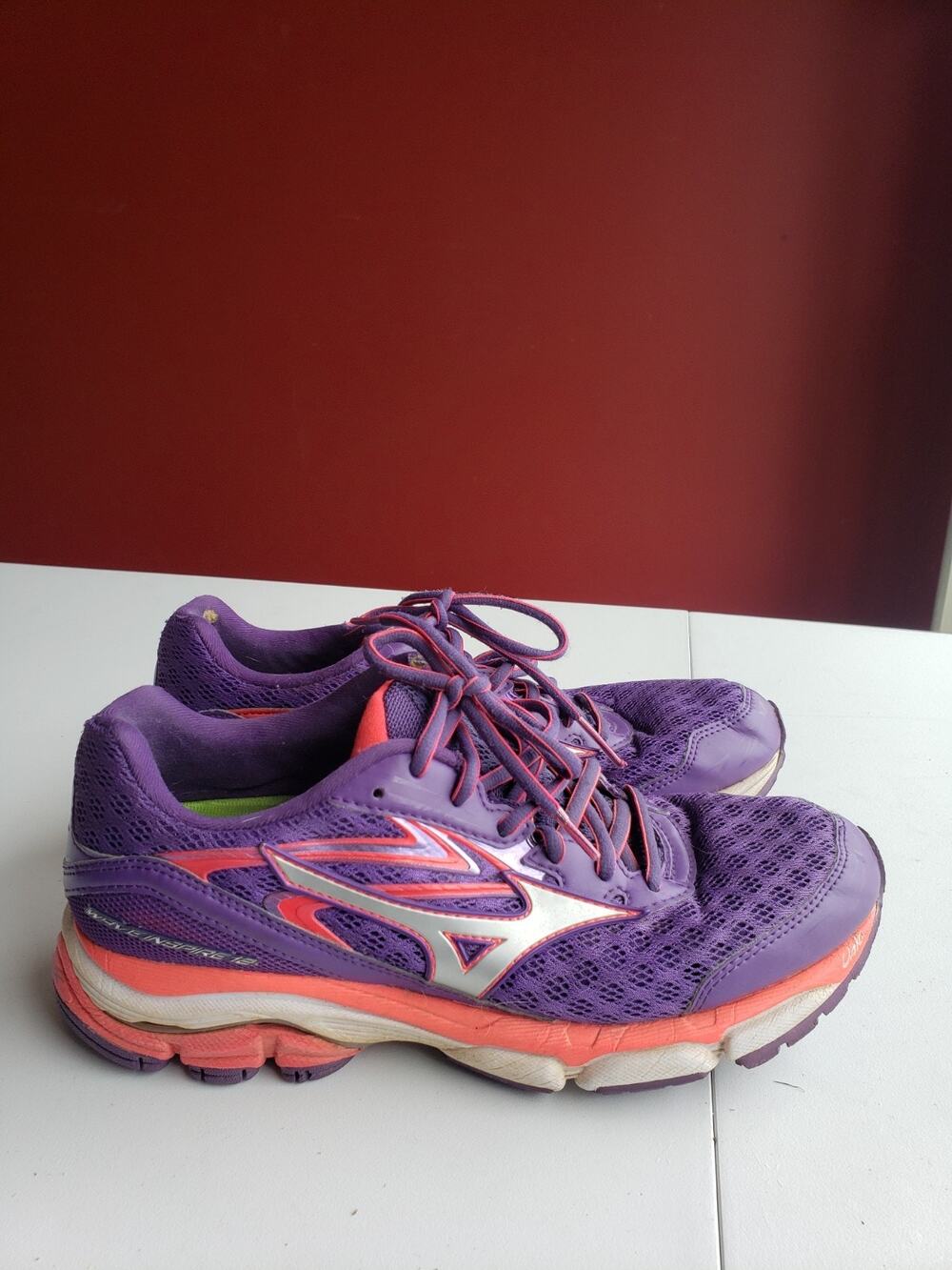 Mizuno Wave Inspire 12 Shoes Size 9 Womens Purple Running Marathon 410745 7X73